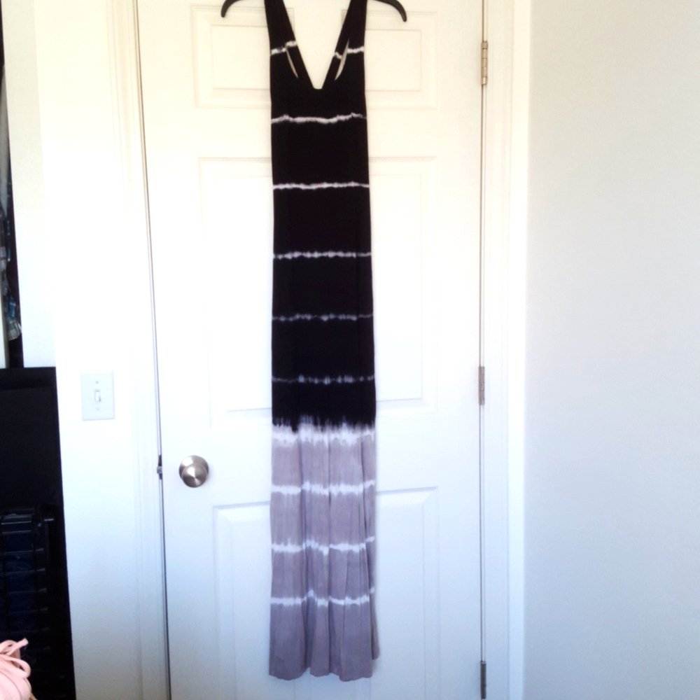 Pink Lotus jersey maxi dress